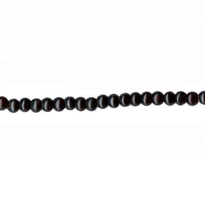 BONE ROUND SMOOTH 04MM BLACK COLOR